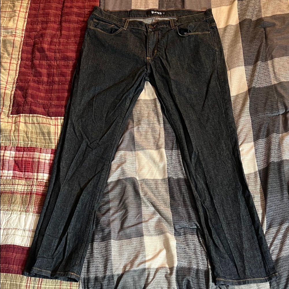 Dark Blue Slim Straight Jeans